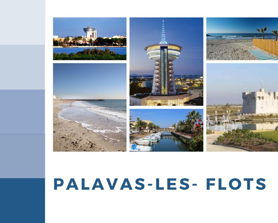 T2 Tamaris Piscine Proche Mer Palavas Parking Buitenkant foto